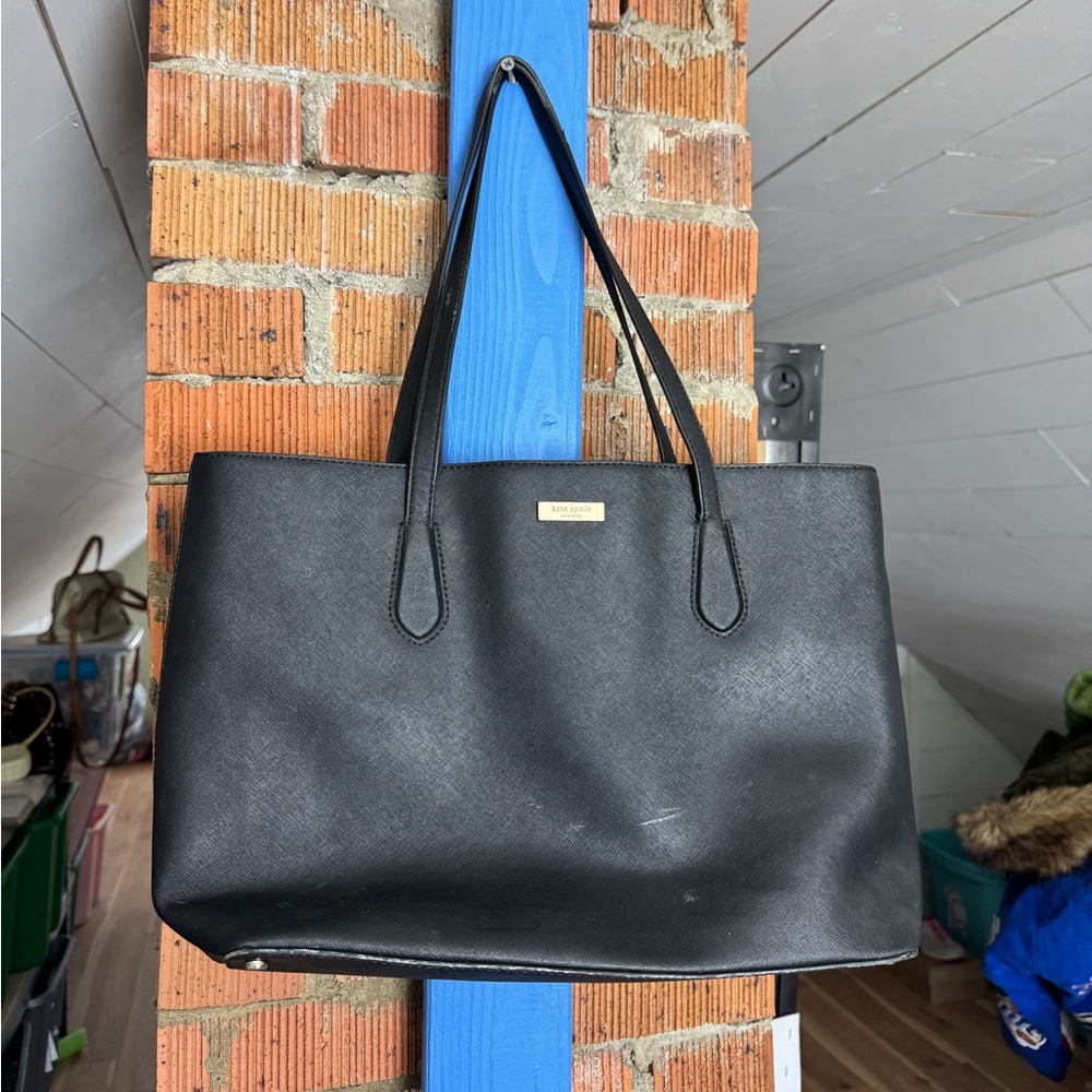 Kate Spade Laurel Way Jaymes Black Saffiano Leather Tote Bag - Picture 1 of 6